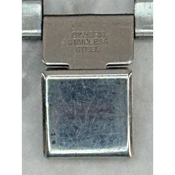 Vintage 1986 Men's Citizen Black Dial Lattice Hobnail Calendar Watch 5510-H01083 - Picture 7 of 13